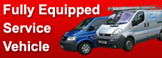 Fully equipped service vehicle
